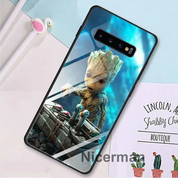 10 Стражи Marvel Мстители закаленное стекло Чехлы для samsung Galaxy S10 S8 S9 Plus S10e Note 9 10 Plus A50 A30 чехол Coque - Цвет: 10