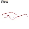 Elbru – lunettes de lecture à demi-monture, monture Ultra légère, branches à ressort, Portable, pour personnalité, mode, presbyte, unisexe ► Photo 1/5