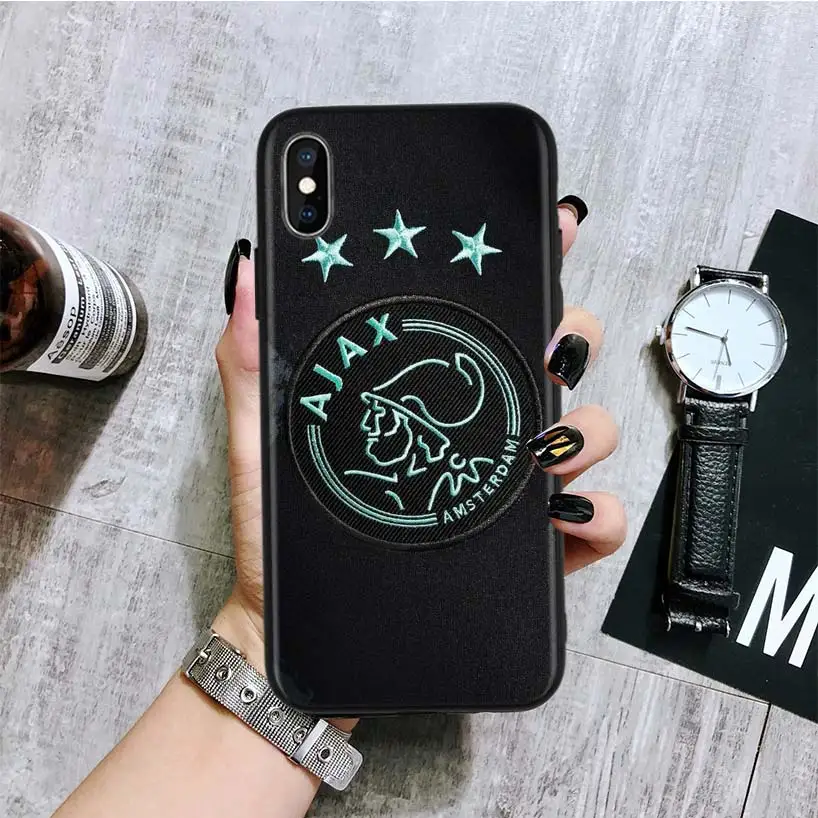 Черный чехол Ajax equipe для iPhone 11 Pro XS MAX XR 7 8 6 6S Plus X 10 Ten 5 5S SE, задняя крышка для телефона - Цвет: BA341-4