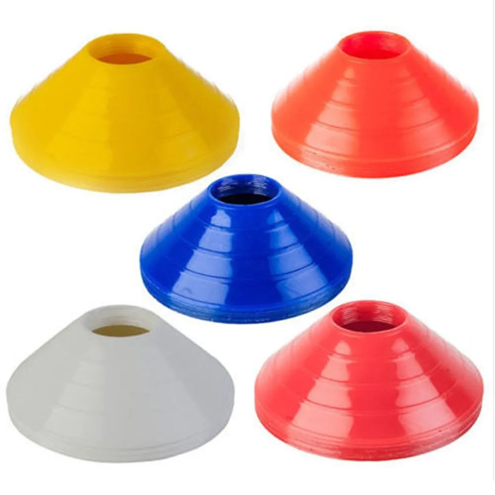 10Pcs Football Rugby Speed Training Disc Cone Cross Track Space Marker Inline Skating Cross Speed Training Outdoor Sport