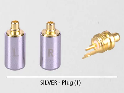 silver plug 1 2 шт MMCX 3,5 мм Наушники DIY контактный разъем разъемы для наушников MMCX - Цвет: silver plug 1