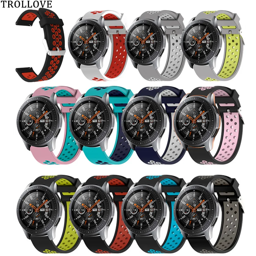 Ремешок силиконовый для Samsung Gear S3 sport S2 Classic браслет Galaxy Watch 46 мм 42 active huami amazfit bip huawei