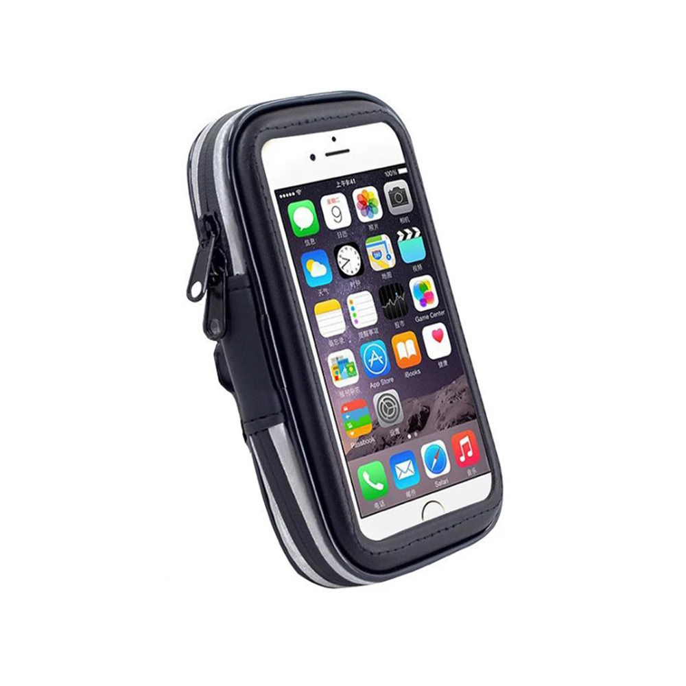Bicycle Phone Holder Bag Holder Bike Motorcycle Anti-Drop Adjustable Clip Waterproof Cell Phone Bag for iPhone Xiaomi Cover Case - Цвет: 6.3 inch