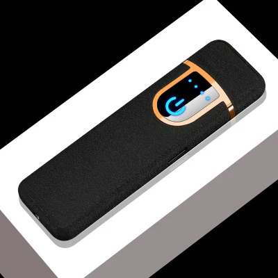 matte black Горячая Распродажа USB металлическая зарядная Зажигалка windprood электронные зажигалки сенсорные для мужчин гаджеты Аксессуары для сигарет - Цвет: matte black