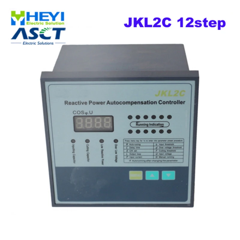 

JKL2C с блоком питания 220 В 12-ступенчатый автоматический контроллер компенсации реактивной мощности