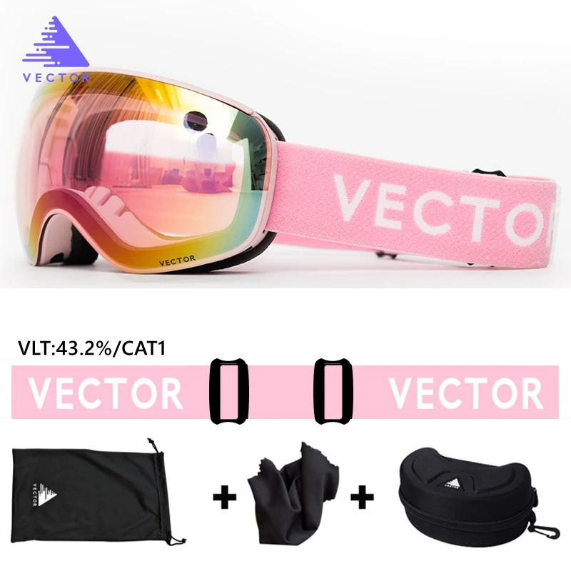 2021 New Magnetic Ski Goggles 100% UV400 Protection Anti-fog Snowboard for Men & Women Skiing Eyewear | Спорт и развлечения