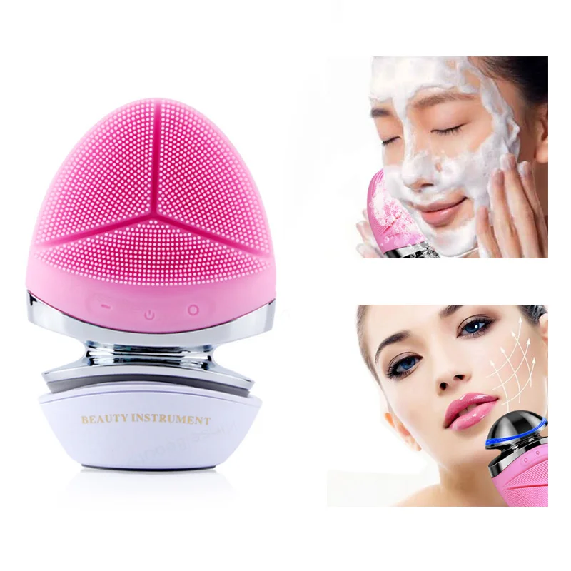 Multifunction Electric Face Cleansing Brush Massager Microcurrent Face