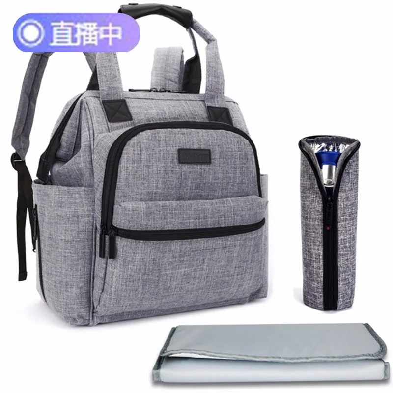 

Heat Preservation Mommy Package Go Out Mom Backpack Will Capacity Nylon Waterproof More Function Baby Package