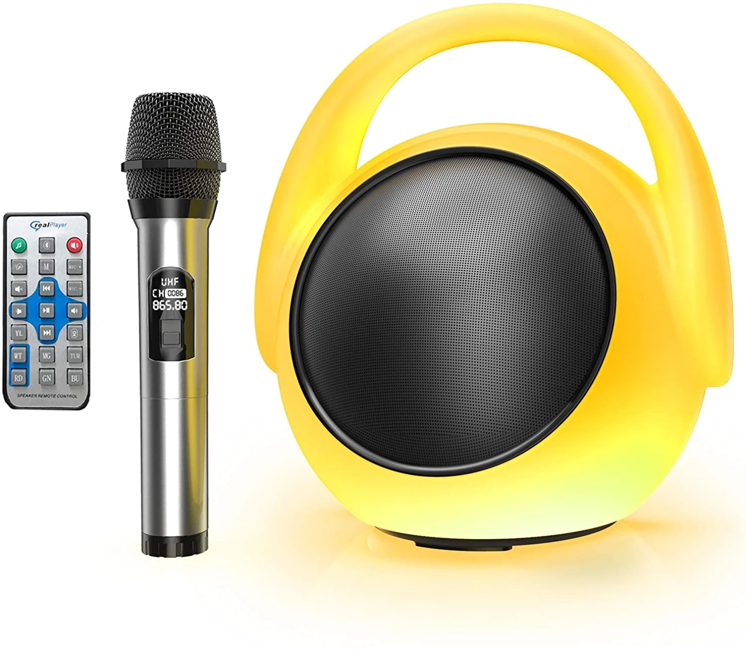 Altoparlante portatile Bluetooth da 30W per Karaoke con microfono Wireless  e luci colorate per feste all'aperto a casa|Microfoni| - AliExpress
