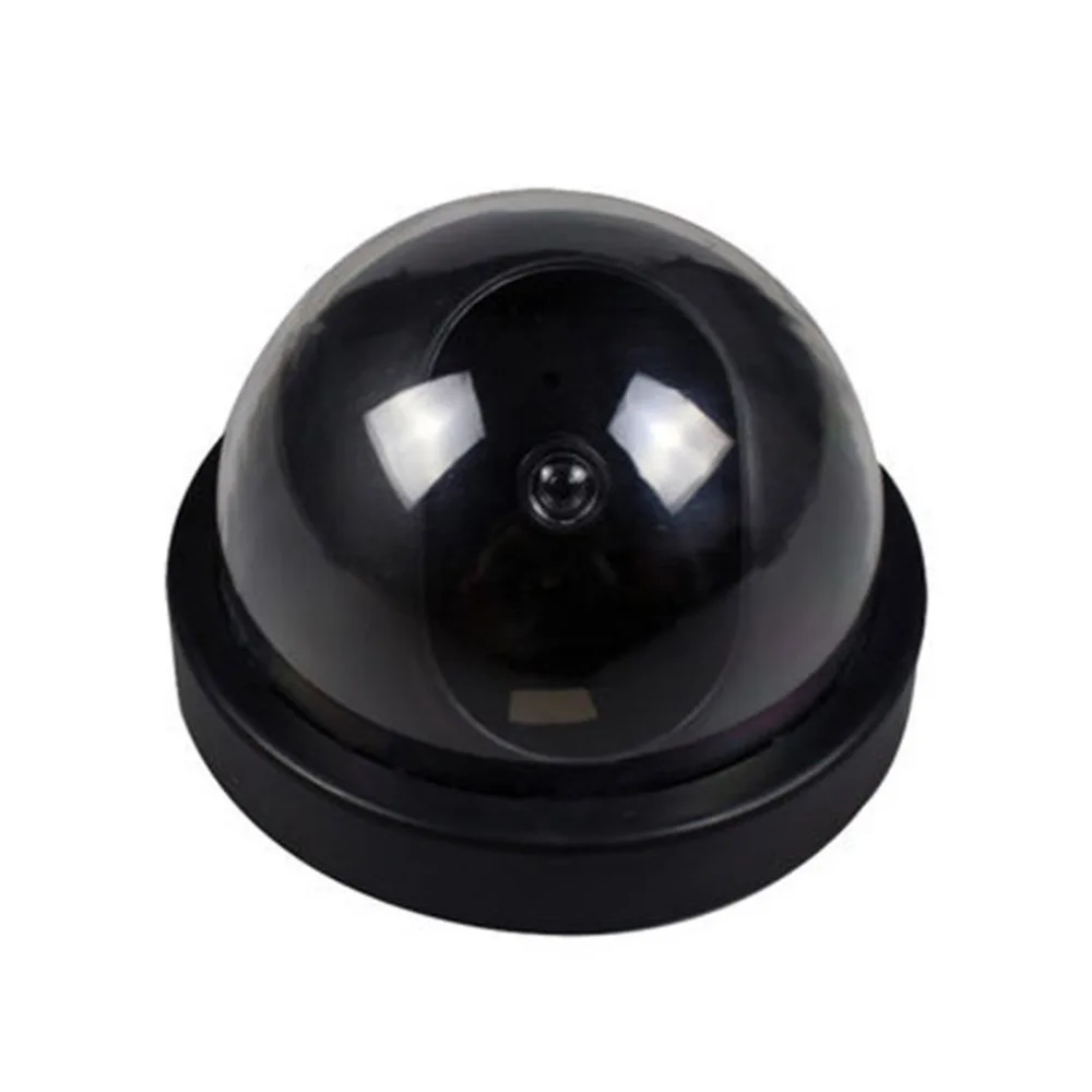 Черный пластиковый умный внутренний/открытый манекен домашний купол поддельные CCTV камеры безопасности с мигающий красный светодиодный свет CA-05