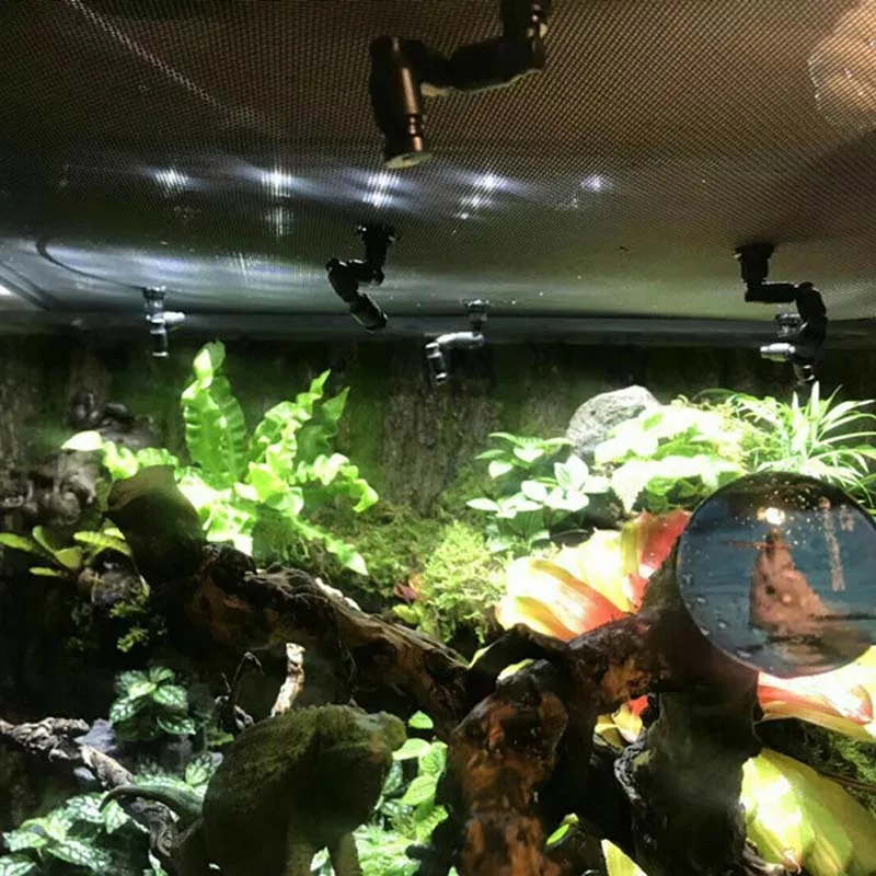 Tank Misting Reptiles Fogger 360 Adjustable Mist Sprinkler Rainforest