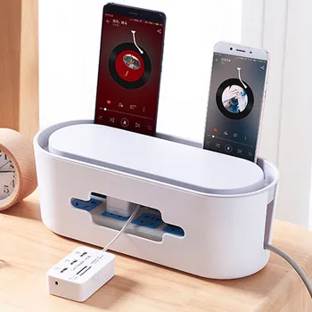 

Home Office Storage Desk Storage Box Multi-functional Remote Control Case Wire Organizer Holder Data Line Socket Line Collection