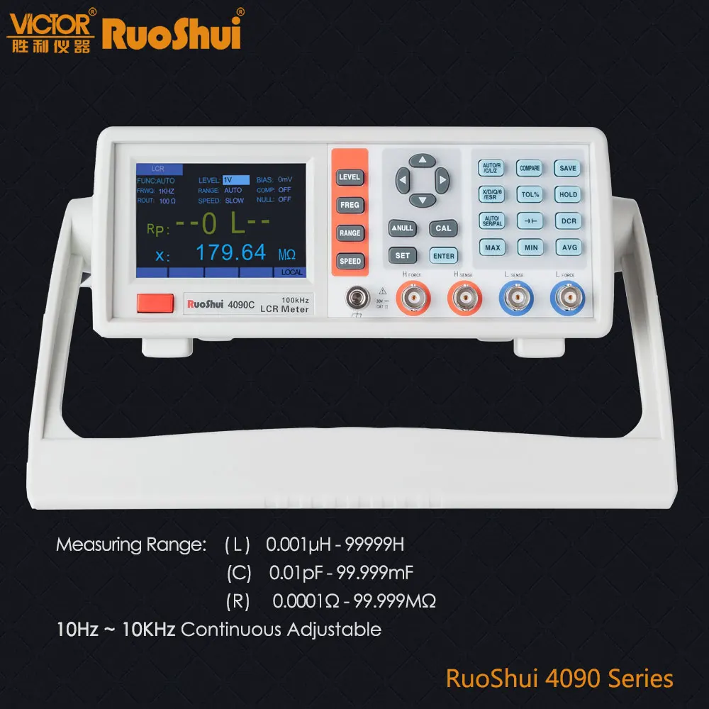 RuoShui VC4090 серия Цифровой мост сопротивление емкости индуктивность Измеритель LCR