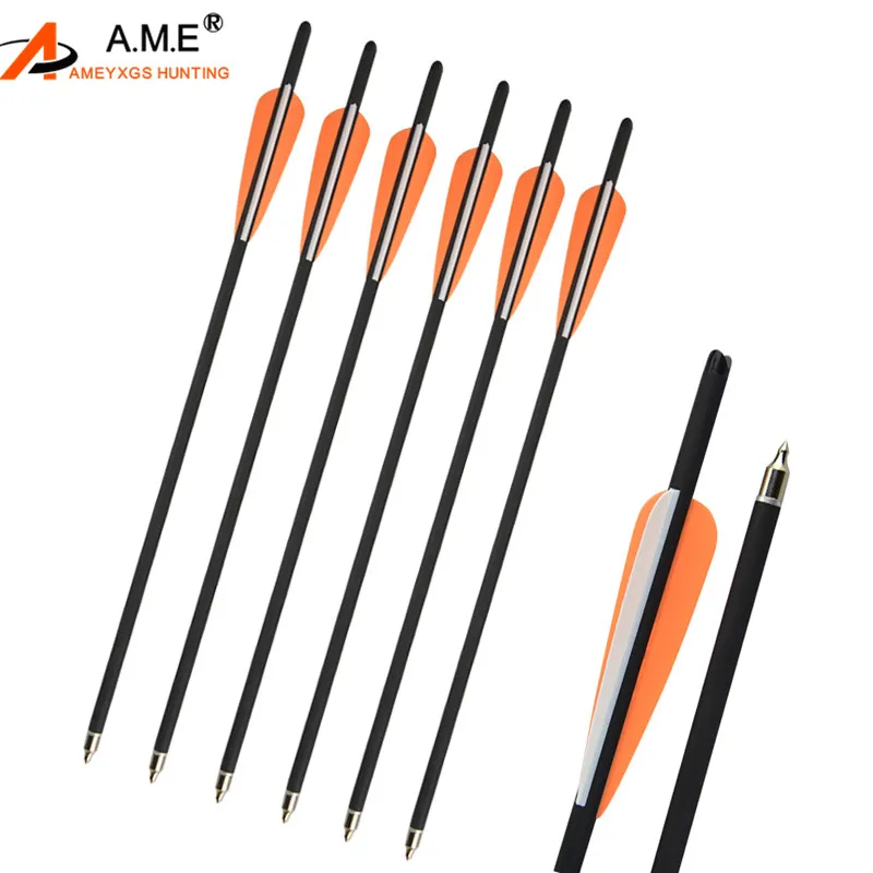 

6/12PC 17"Archery Mix Carbon Crossbow Arrow Hunting Crossbow with Replacement Field Tips Outdoor Hunting Shooting Accessories