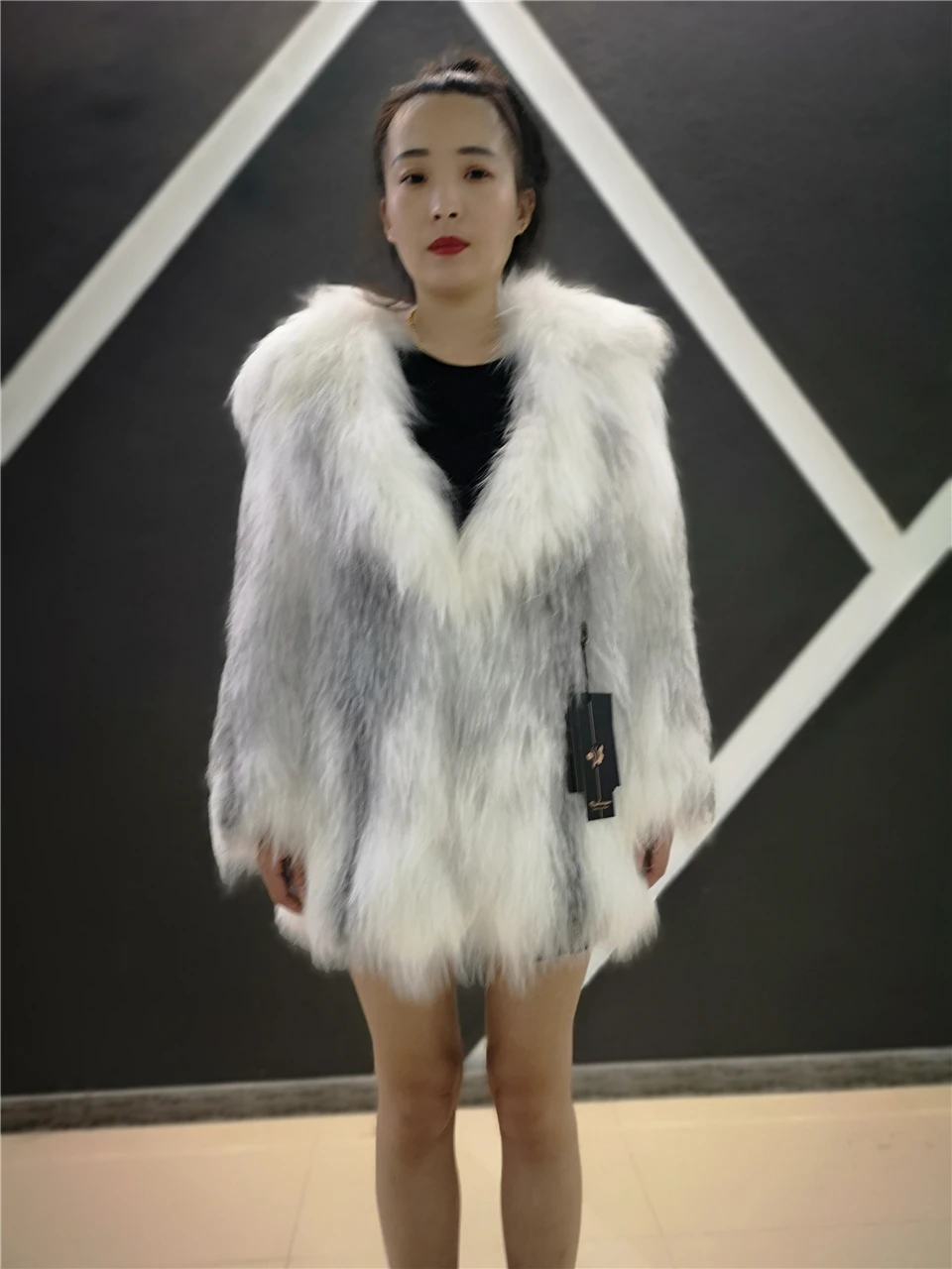 

Fur Coat From Natural Fur Real Fox Fur Coat For Women Winter Jacket Kintted Fox Fur Collar Real Fur Coat New 2019
