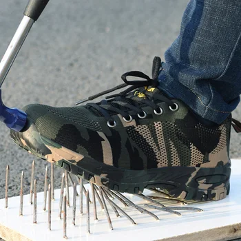 

Work Safety Shoes Men Boots Steel Toe Work Boots Anti-puncture Work Shoes Indestructible Shoes Male Shoes Adult Military Boot