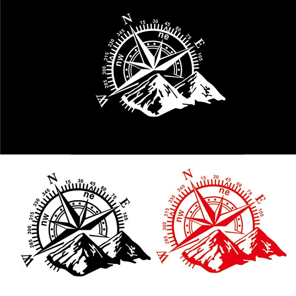 

1pcs 3D High Quality Car Sticker Compass Rose Navigate Mountain 4x4 Offroad Vinyl Sticker Decal Car Decal 60*50cm