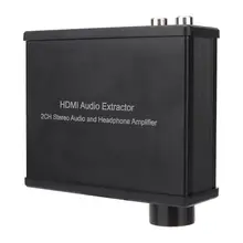 HDMI аудио экстрактор 2CH стерео усилитель для наушников металлический корпус Поддержка 2xRCA и аудио-стерео наушник выход
