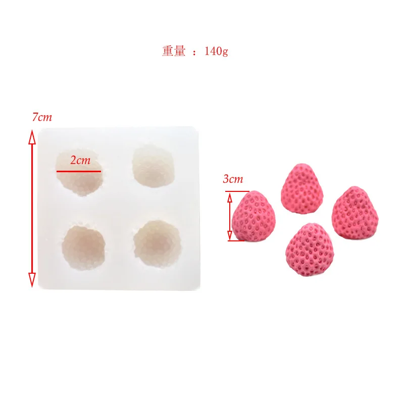 3D клубничное мыло формы DIY силиконовые лопатки для выпечки Fondant(сахарная) шоколадное печенье с кремом силиконовая форма для кекса пресс-форм