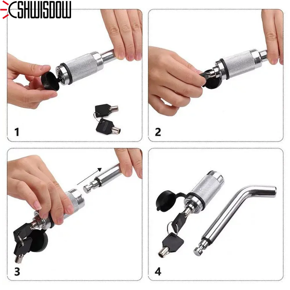 Trailer Coupling Lock TOW bar tongue hitch pin lock removable trailer ball mount 5/8" straight hitch pin lock 16 mm trailer parts