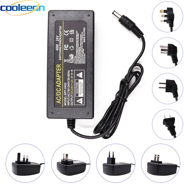 5Volt 2A DC Power Supply Adapter 5V Power Supply 10W AC Adapter 100V-240V  AC to DC 5V 2A 1A Power Adapter Transformers Replacement Power Cord
