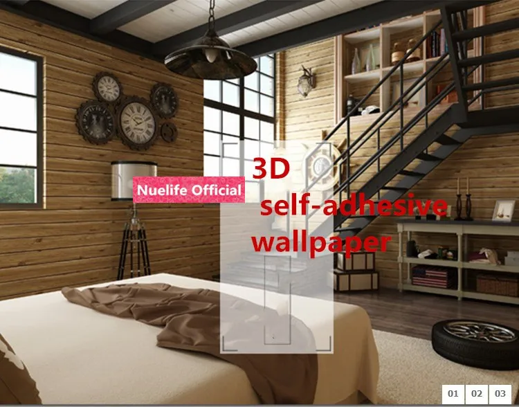Пена 3d имитация дерева узор водонепроницаемые наклейки на стену плесени потолок гостиная спальня самоклеющиеся обои настенная юбка