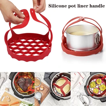 

Egg Rack Holder Pressure Cooker Sling Silicone Bakeware Lifter Accessories Cooker Kitchen Anti-slip Drain Pad Heat Insulated Mat