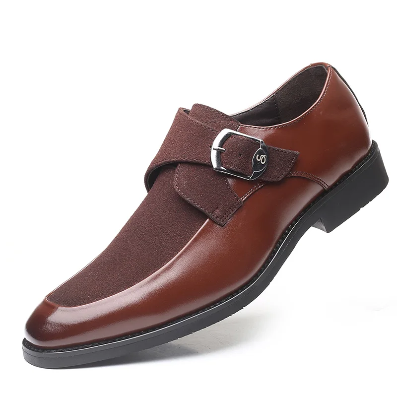 Г. Размеры 38-48, Мужская официальная обувь Вечерние Элегантные Дизайнерские роскошные свадебные Мужские модельные туфли# SY-77058 - Цвет: brown