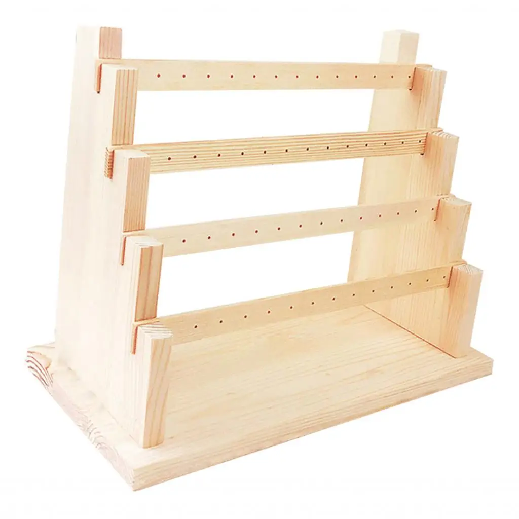 Wood Earring Stand Earring Holder Display Stand Jewelry Display Rack Tiered Jewelry Jewelry Packaging