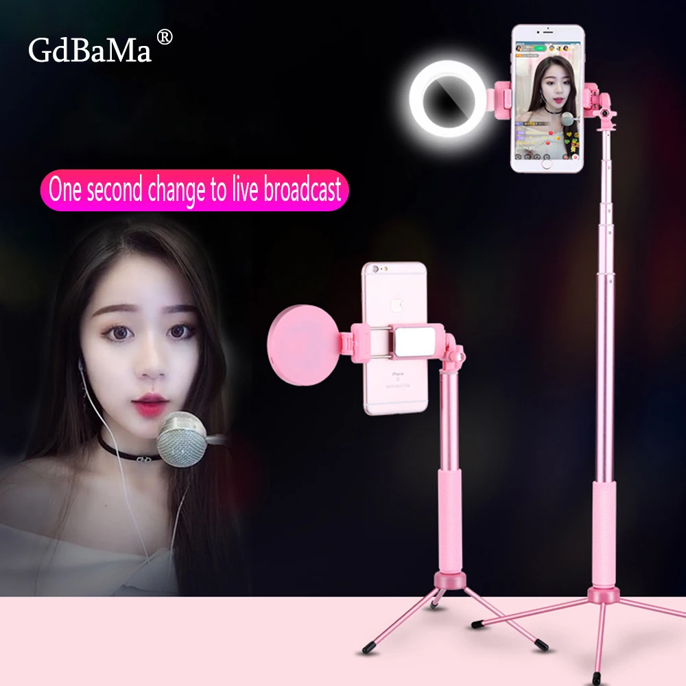 

67inch 170cm Bluetooth Smartphone Selfie Stick Tripod with Ring Light Selfie Beauty Portrait Fill Lighting for iPhone Xr X Max 8