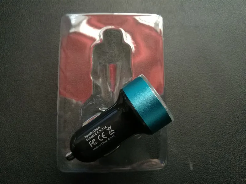 Автомобильное зарядное устройство с двумя usb-портами, светодиодный дисплей, универсальный смартфон, автомобильное зарядное устройство,, черный, красный, синий, серебристый, золотой