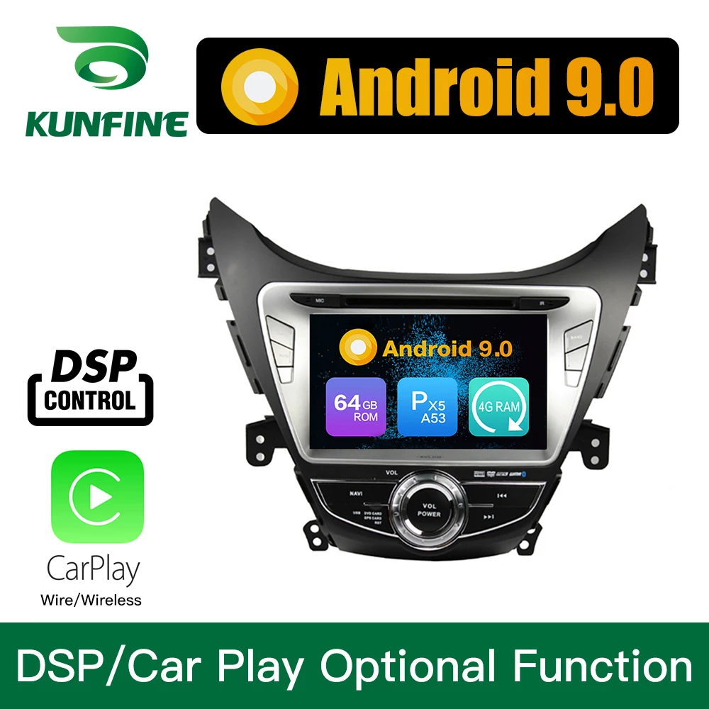 Android 9.0 Octa Core 4GB RAM 64GB Rom Car DVD GPS Multimedia Player Stereo for HYUNDAI Elantra 2011-2013 Radio Headunit | Автомобили и
