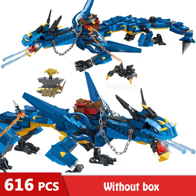 Строительные блоки Ninjagoes Storm Dragon 616 шт кирпичи совместимые Ninjago Развивающие