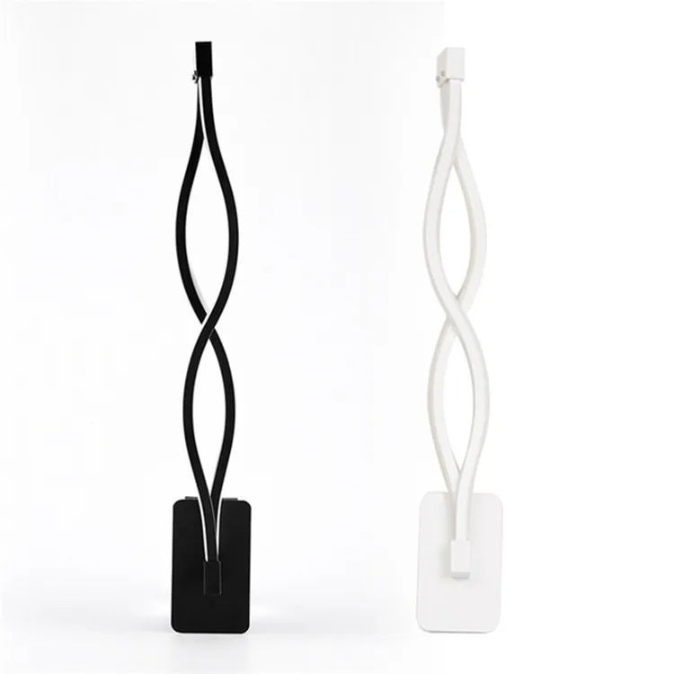 Simple Modern Led Wall Lamp Creative Wave Bedside Wall Light Corridor Indoor Aluminum Wall Lighting Fixture Wholesale