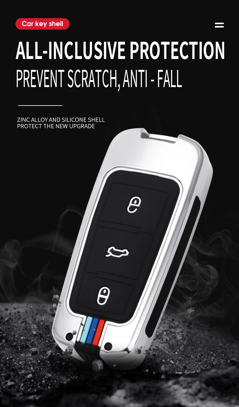Custodia per chiave a distanza per auto in lega di zinco per Volkswagen VW Passat CC B6 B7 R36 Maogotan 3C Smart Key Protector Shell Fob accessori 15 Custodia per chiave a distanza per auto in lega di zinco per Volkswagen VW Passat CC B6 B7 R36 Maogotan 3C Smart Key Protector Shell Fob accessori - H7dbc5d9c03784c12b96faca72261b3eeC