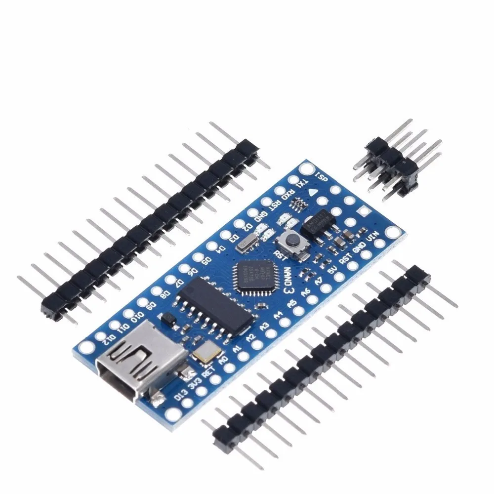 1 шт. акция для arduino Nano 3,0 Atmega328 контроллер совместимый модуль платы PCB макетная плата без USB V3.0