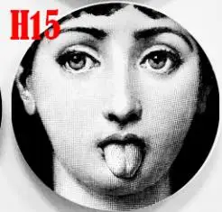 H15 Rosenthal Piero fornasetti тарелки черно-белые иллюстрации подвесные блюда образец комнаты/дома/отеля Декор Кавальери лицо Керамические ремесла - Цвет: H15