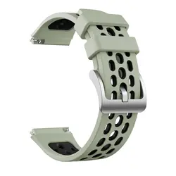 BEHAU Sport Silicone Watch Strap - Premium Replacement Wristband, 22mm Bracelet Belt - Only the Strap (Light green black)