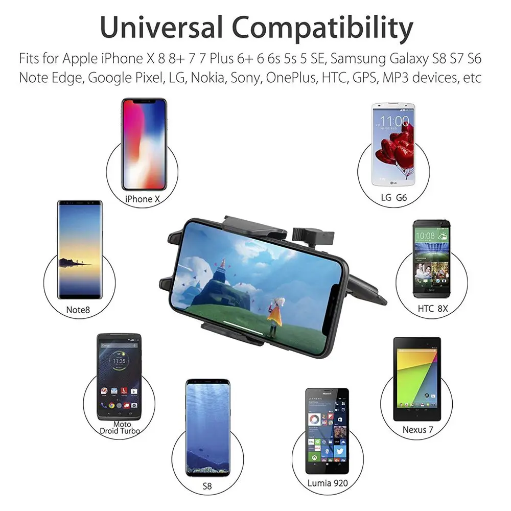 Универсальное Qi Беспроводное Автомобильное зарядное устройство для CD слот Автомобильный держатель для телефона Быстрая зарядка беспроводное зарядное устройство для iPhone 8/samsung Note 8