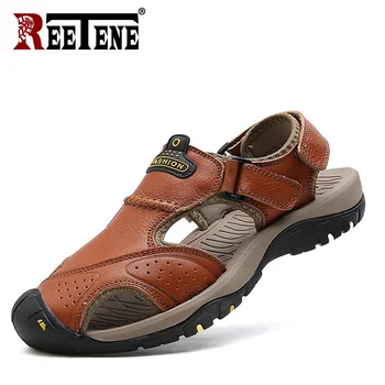 

2020 New Men'S Leather Beach Shoes Hot Sale Men Casual Sandals Men Shoes Beach Sandals Fashion Outdoor Men Shoes Big Size 38-46
