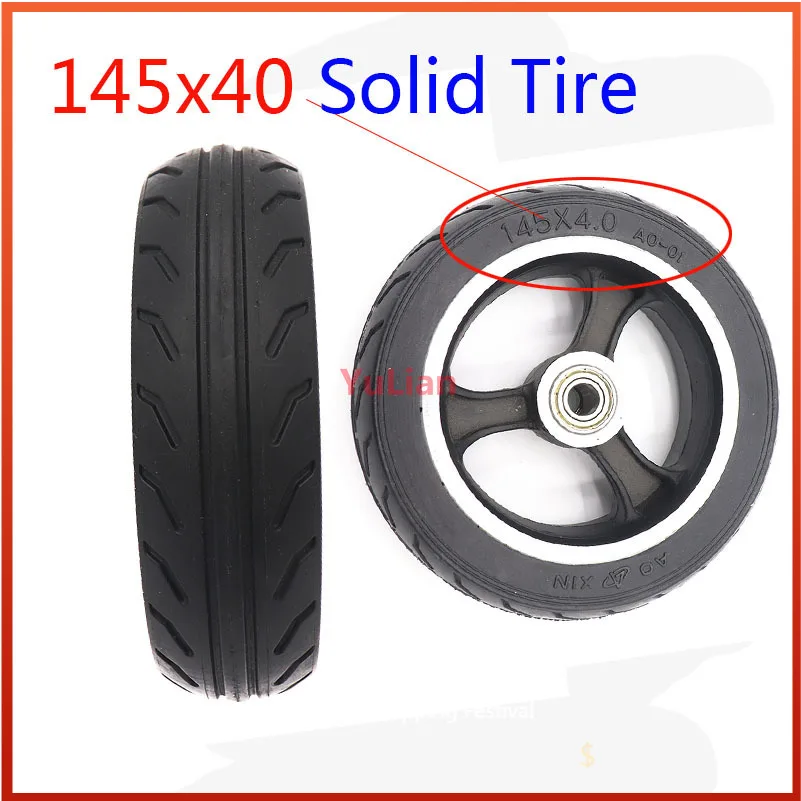 6 Inch Solid Wheel 145x40 Solid Tire 145 * 40 Tire Aluminum Wheel Suitable For Electric Scooter Cart Gas Pedal