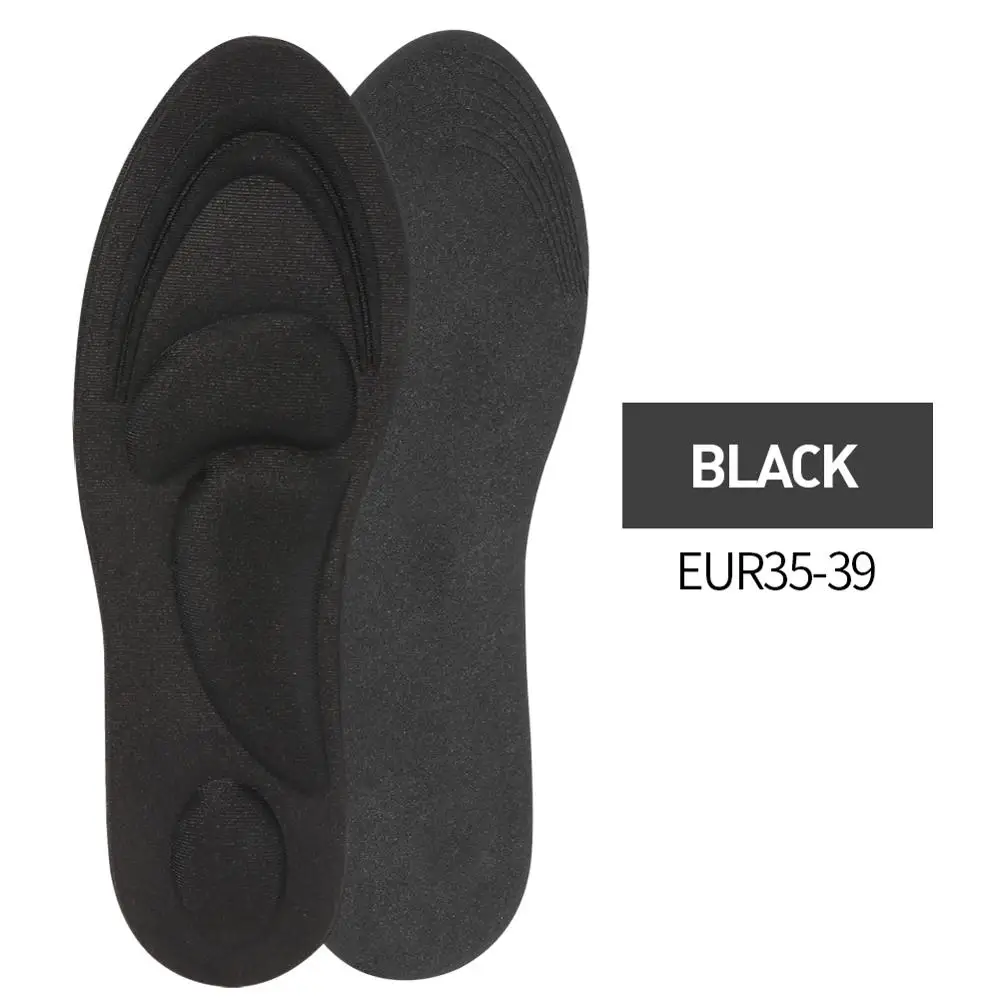 Black 3ANGNI 4D стелька из пены с эффектом памяти арки Поддержка обувь на высоком каблуке для боли в спине, забота о ногах, вставка Подушка вкладка - Цвет: Black