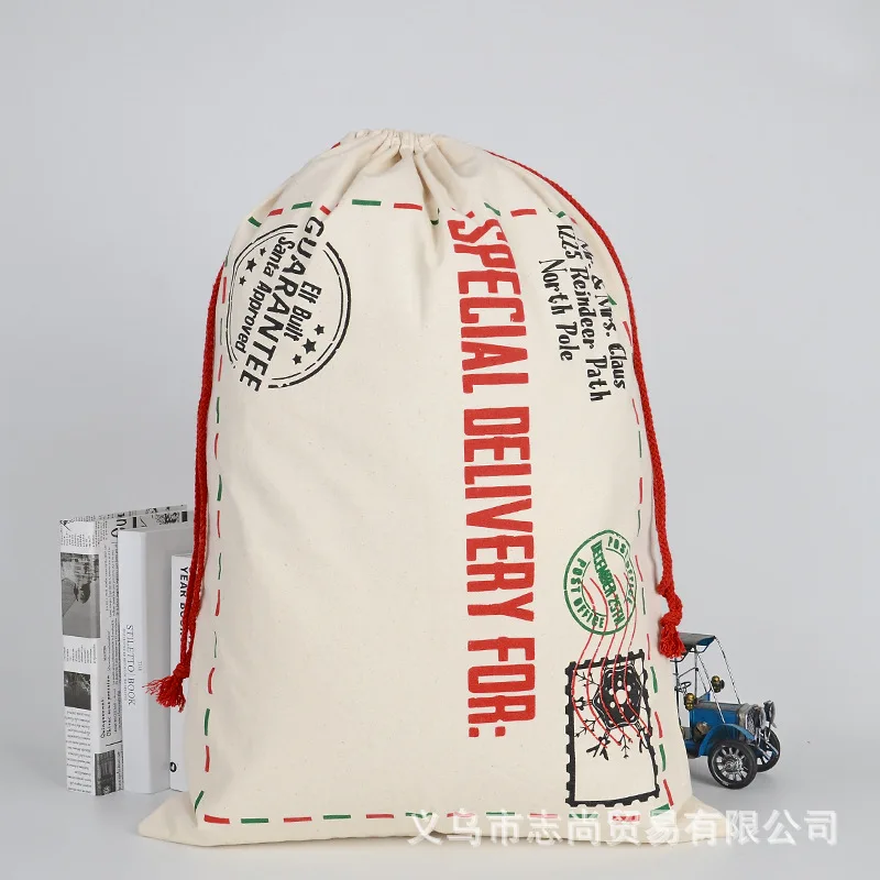 Christmas Pack Christmas Gift Bag Canvas Bag Candy Bag Drawstring Bag Children Gift Bag