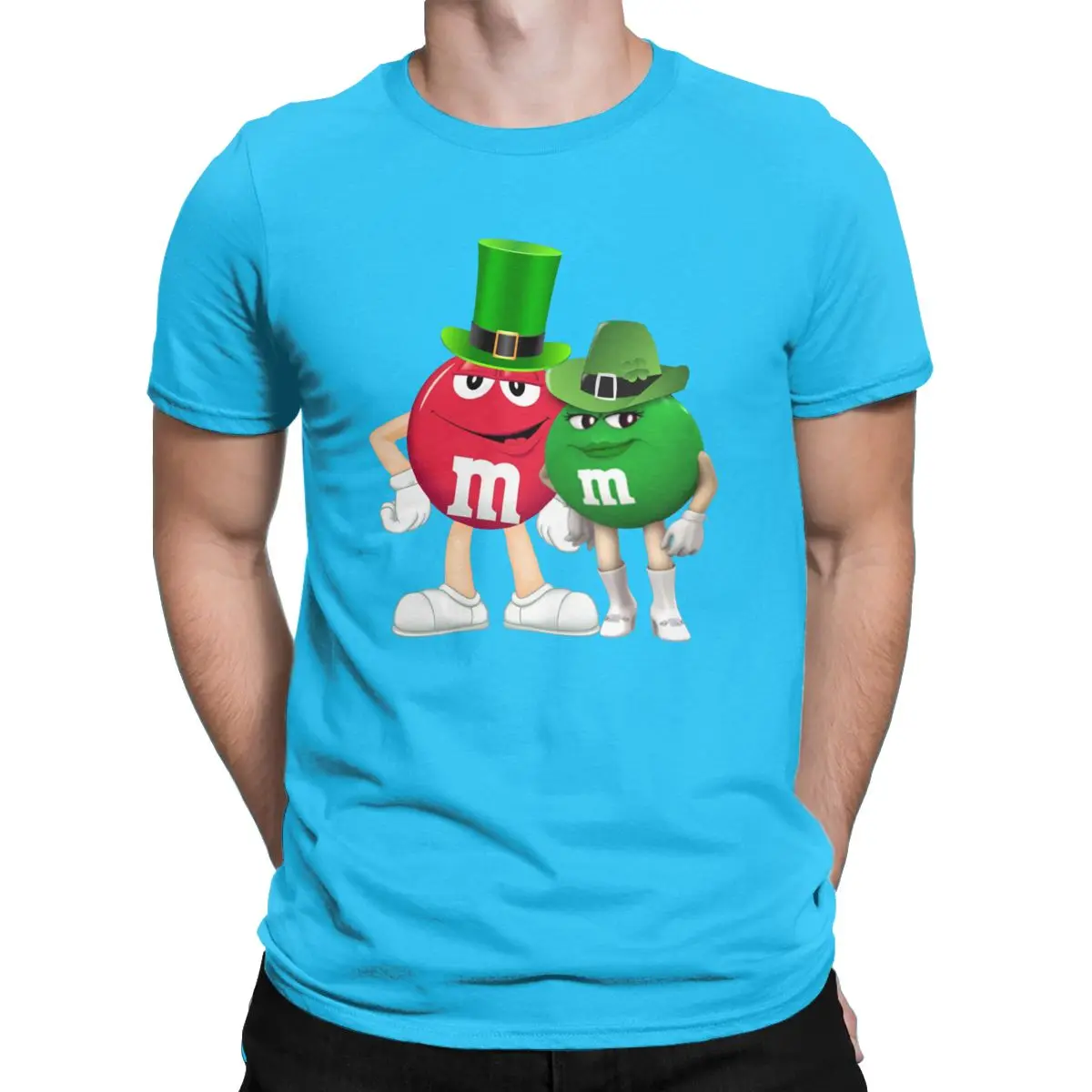 Крутая футболка для мужчин с надписью M& M's Chocolate Candy, футболка с круглым вырезом, футболки с коротким рукавом, одежда для вечеринок - Цвет: Королевский синий