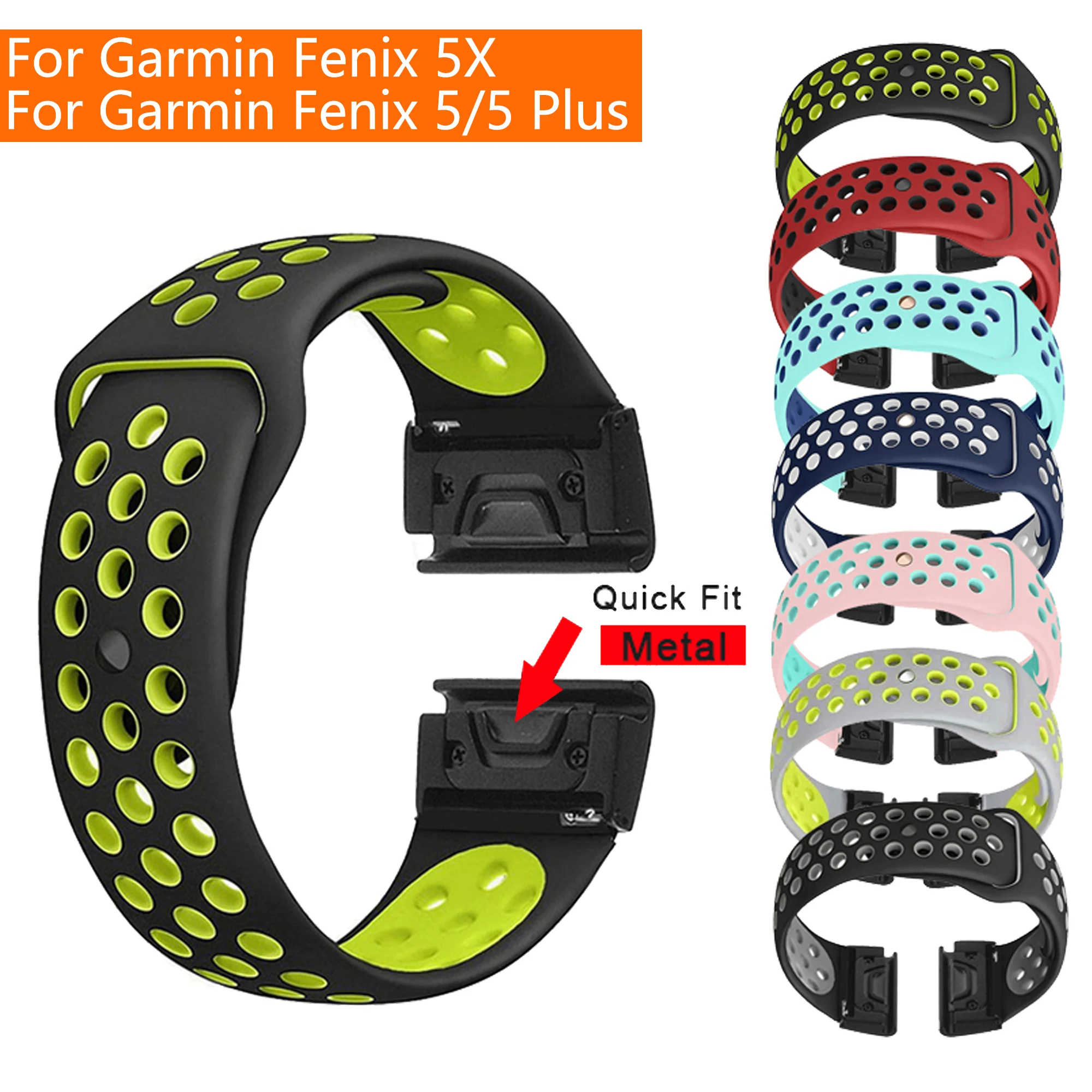 

Sports Strap Bracelet for Garmin Fenix 5/6/5Plus/Instinct Watch Band 22mm 26mm Silicone Quick Fit Wristband for Forerunner 935