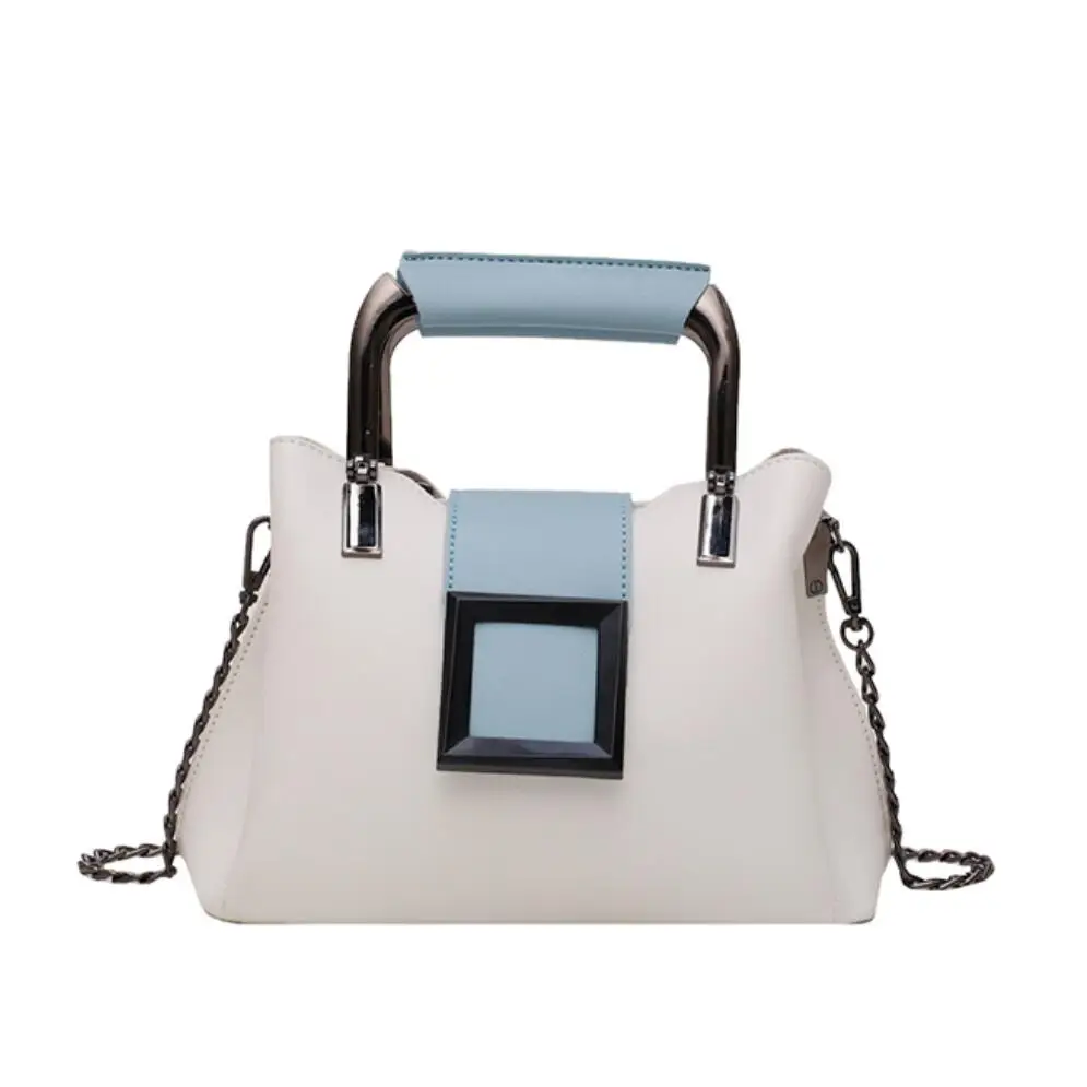 

Elegant Female Contrast Color Tote bag 2019 Fashion Quality Leather Women's Designer Handbag Lock Chain Shoulder Messenger Bags