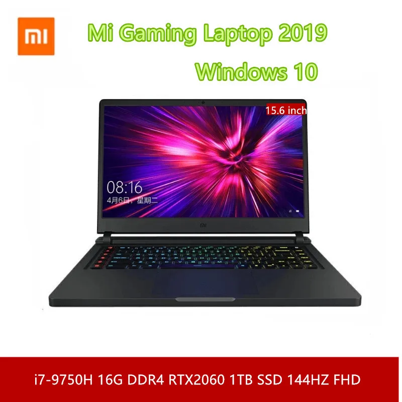 Игровой ноутбук Xiaomi Mi оригинальный 15 6 дюймов i7-9750H 16 Гб DDR4 RTX2060 ТБ SSD 144 Гц FHD экран