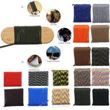 30/50/100 ft 550lb парашютный шнур 7 ключевого веревка 4 мм диаметр для кемпинга Пеший Туризм на открытом воздухе дома вязаный сплошной цвет