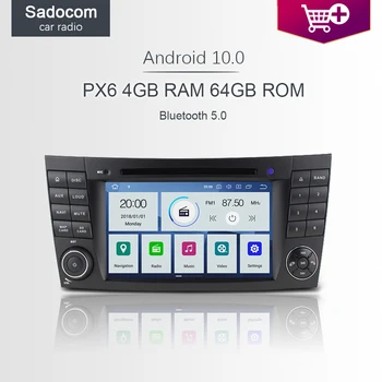 

PX6 2 din Android 10.0 Car DVD Player 64G ROM For Benz W211 W463 W219 W209 2004-2011 6 Core 4GB RAM car radio autoradio
