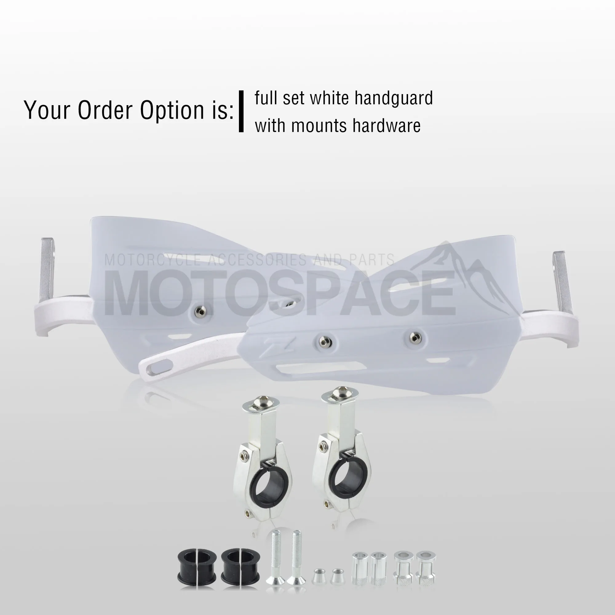 White handguard Spacemotors P-ZETA рукавицы для мотоцикла подходит для 7/" 22 мм Handlebar1-1/8 28 мм жир бар CR XR YZ WR EX TTR CRF WRF EXC DRZ - Цвет: White handguard
